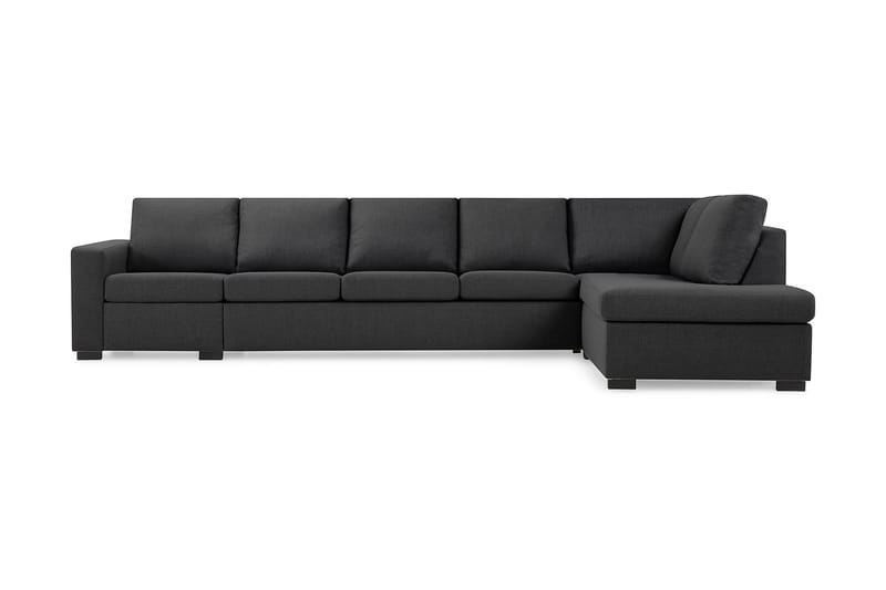 Crazy 5-sits Högervänd L-formad Schäslongsoffa i Tyg - Mörkgrå - Möbler - Soffa - Divansoffor & schäslongsoffa