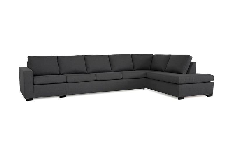 Crazy 5-sits Högervänd L-formad Schäslongsoffa i Tyg - Mörkgrå - Möbler - Soffa - Divansoffor & schäslongsoffa