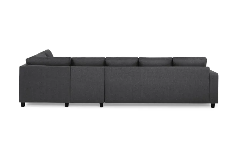 Crazy 5-sits Högervänd L-formad Schäslongsoffa i Tyg - Mörkgrå - Möbler - Soffa - Divansoffor & schäslongsoffa - 4 sits soffa med divan