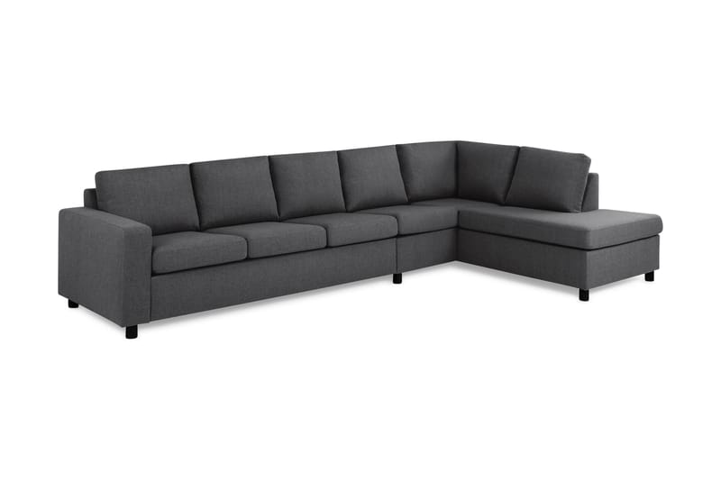 Crazy 5-sits Högervänd L-formad Schäslongsoffa i Tyg - Mörkgrå - Möbler - Soffa - Divansoffor & schäslongsoffa
