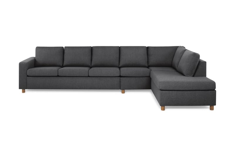 Crazy 5-sits Högervänd L-formad Schäslongsoffa i Tyg - Mörkgrå - Möbler - Soffa - Divansoffor & schäslongsoffa