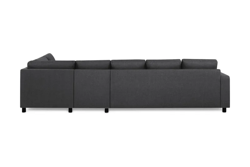 Crazy 5-sits Högervänd L-formad Schäslongsoffa i Tyg - Mörkgrå - Möbler - Soffa - Divansoffor & schäslongsoffa - 4 sits soffa med divan