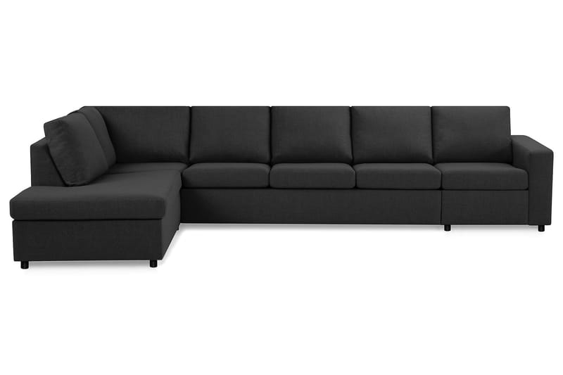 Crazy 5-sits Vänstervänd L-formad Schäslongsoffa i Tyg - Antracit - Möbler - Soffa - Divansoffor & schäslongsoffa