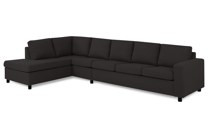 Crazy 5-sits Vänstervänd L-formad Schäslongsoffa i Tyg - Antracit - Möbler - Soffa - Divansoffor & schäslongsoffa