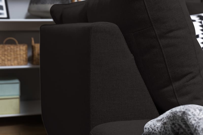 Crazy 5-sits Vänstervänd L-formad Schäslongsoffa i Tyg - Antracit - Möbler - Soffa - Divansoffor & schäslongsoffa