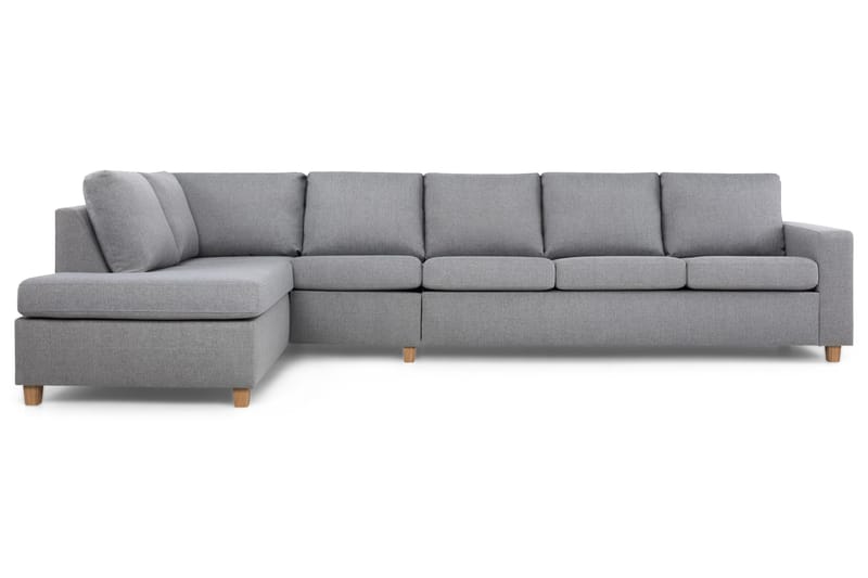 Crazy 5-sits Vänstervänd L-formad Schäslongsoffa i Tyg - Grå - Möbler - Soffa - Divansoffor & schäslongsoffa - 4 sits soffa med divan