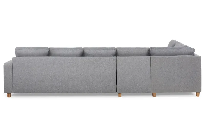 Crazy 5-sits Vänstervänd L-formad Schäslongsoffa i Tyg - Grå - Möbler - Soffa - Divansoffor & schäslongsoffa - 4 sits soffa med divan