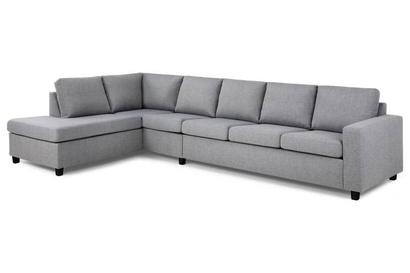 Crazy 5-sits Vänstervänd L-formad Schäslongsoffa i Tyg - Grå - Möbler - Soffa - Divansoffor & schäslongsoffa