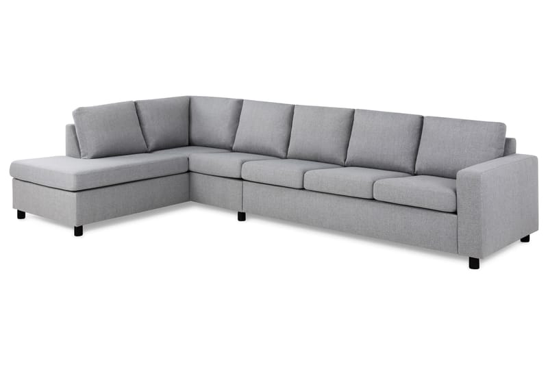 Crazy 5-sits Vänstervänd L-formad Schäslongsoffa i Tyg - Grå - Möbler - Soffa - Divansoffor & schäslongsoffa