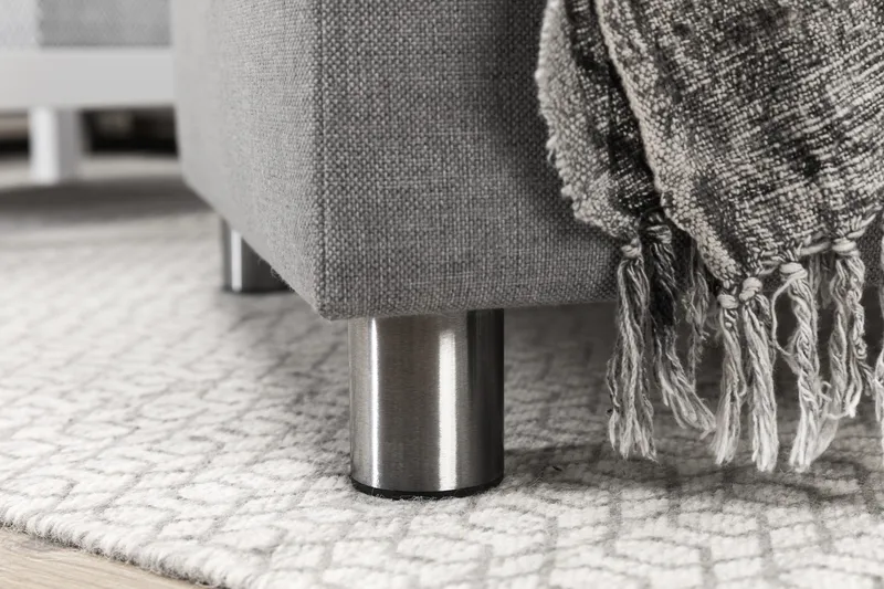 Crazy 5-sits Vänstervänd L-formad Schäslongsoffa i Tyg - Grå - Möbler - Soffa - Divansoffor & schäslongsoffa - 4 sits soffa med divan