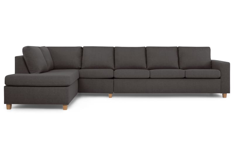 Crazy 5-sits Vänstervänd L-formad Schäslongsoffa i Tyg - Mörkgrå - Möbler - Soffa - Divansoffor & schäslongsoffa