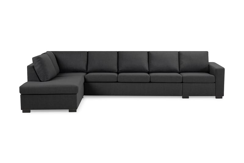 Crazy 5-sits Vänstervänd L-formad Schäslongsoffa i Tyg - Mörkgrå - Möbler - Soffa - Divansoffor & schäslongsoffa