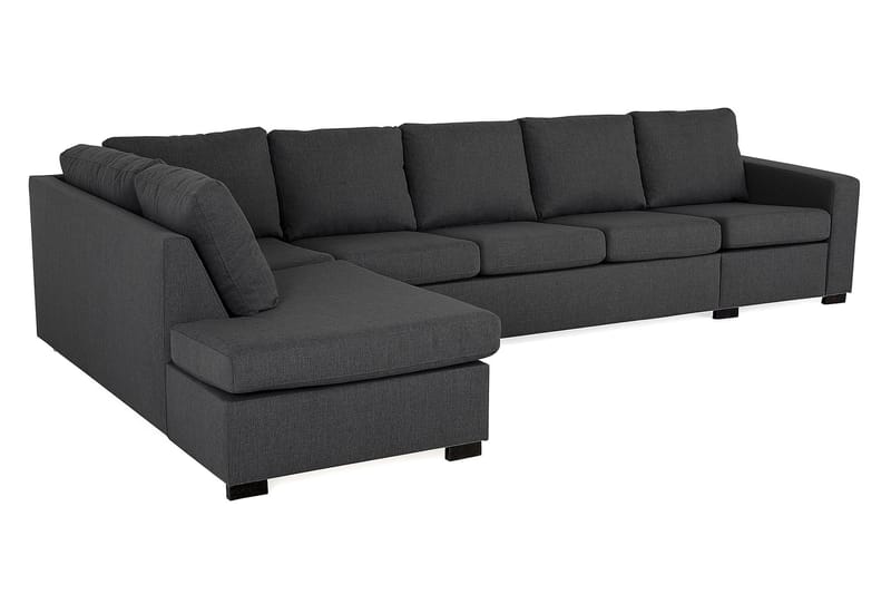 Crazy 5-sits Vänstervänd L-formad Schäslongsoffa i Tyg - Mörkgrå - Möbler - Soffa - Divansoffor & schäslongsoffa