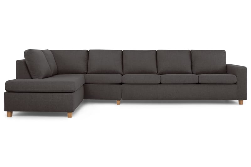 Crazy 5-sits Vänstervänd L-formad Schäslongsoffa i Tyg - Mörkgrå - Möbler - Soffa - Divansoffor & schäslongsoffa - 4 sits soffa med divan