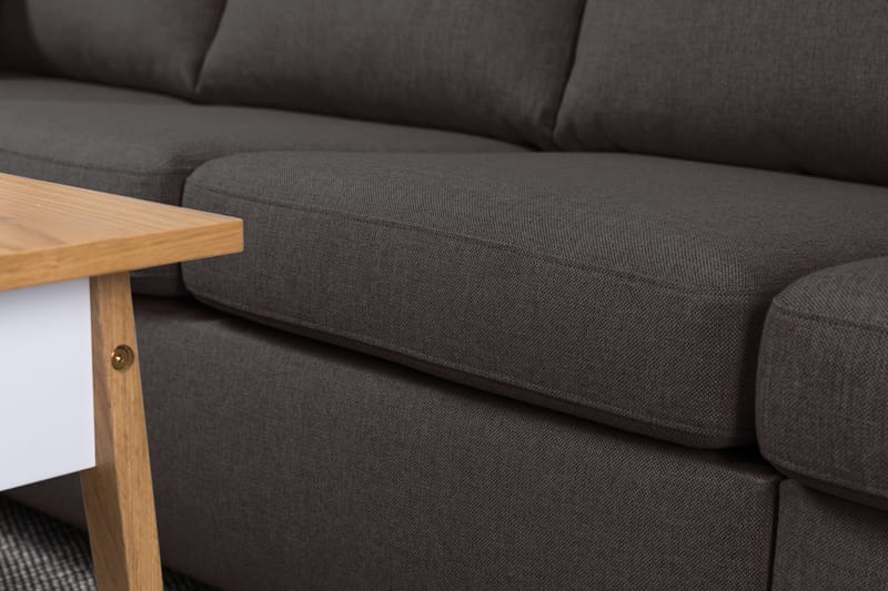 Crazy 5-sits Vänstervänd L-formad Schäslongsoffa i Tyg - Mörkgrå - Möbler - Soffa - Divansoffor & schäslongsoffa