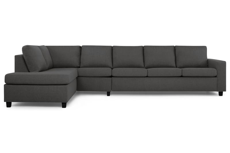 Crazy 5-sits Vänstervänd L-formad Schäslongsoffa i Tyg - Mörkgrå - Möbler - Soffa - Divansoffor & schäslongsoffa - 4 sits soffa med divan