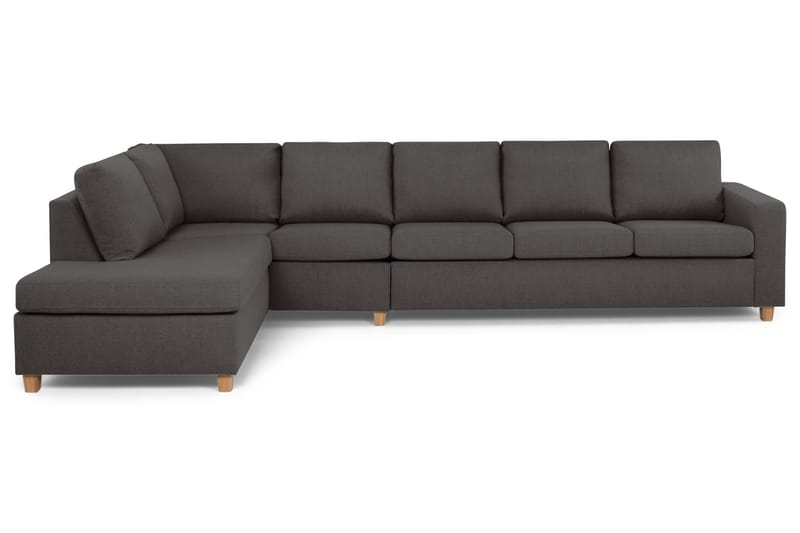Crazy 5-sits Vänstervänd L-formad Schäslongsoffa i Tyg - Mörkgrå - Möbler - Soffa - Divansoffor & schäslongsoffa