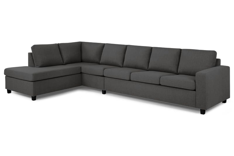 Crazy 5-sits Vänstervänd L-formad Schäslongsoffa i Tyg - Mörkgrå - Möbler - Soffa - Divansoffor & schäslongsoffa - 4 sits soffa med divan