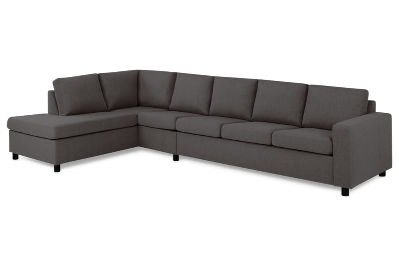 Crazy 5-sits Vänstervänd L-formad Schäslongsoffa i Tyg - Mörkgrå - Möbler - Soffa - Divansoffor & schäslongsoffa
