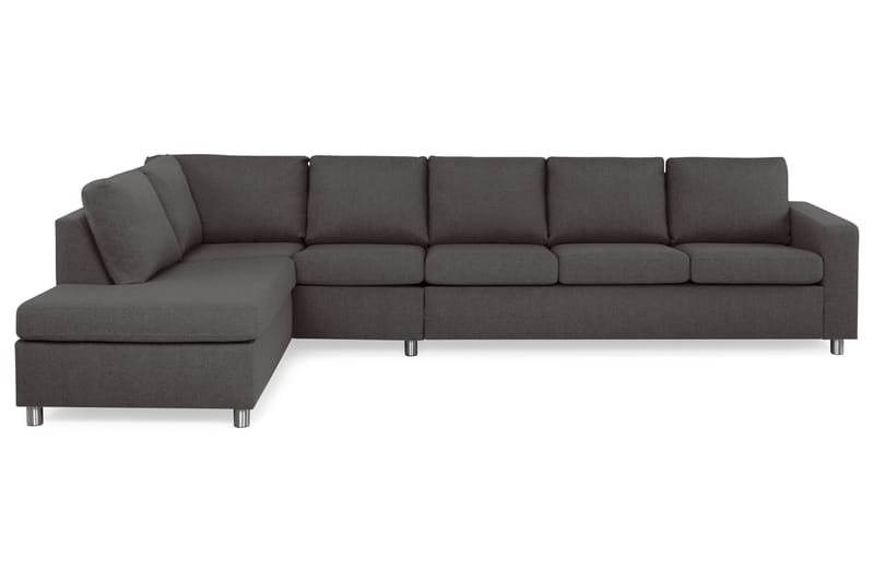 Crazy 5-sits Vänstervänd L-formad Schäslongsoffa i Tyg - Mörkgrå - Möbler - Soffa - Divansoffor & schäslongsoffa