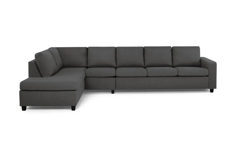 Crazy 5-sits Vänstervänd L-formad Schäslongsoffa i Tyg, Mörkgrå