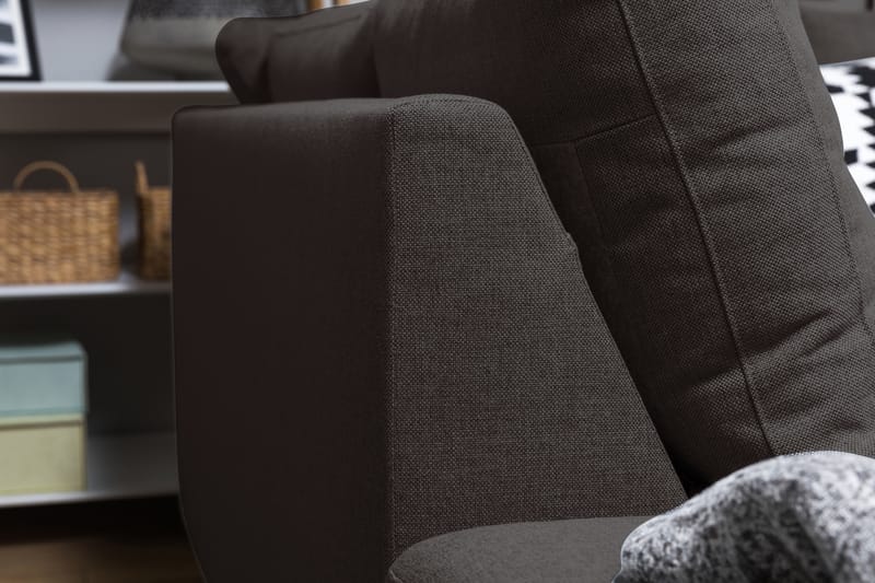 Crazy 5-sits Vänstervänd L-formad Schäslongsoffa i Tyg - Mörkgrå - Möbler - Soffa - Divansoffor & schäslongsoffa