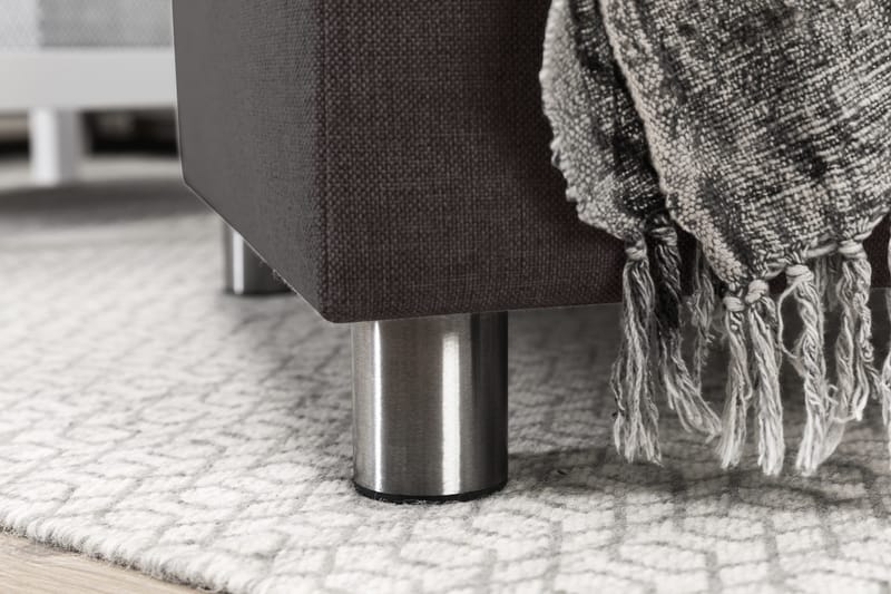 Crazy 5-sits Vänstervänd L-formad Schäslongsoffa i Tyg - Mörkgrå - Möbler - Soffa - Divansoffor & schäslongsoffa - 4 sits soffa med divan