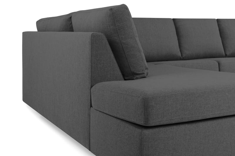 Crazy 5-sits Vänstervänd L-formad Schäslongsoffa i Tyg - Mörkgrå - Möbler - Soffa - Divansoffor & schäslongsoffa - 4 sits soffa med divan