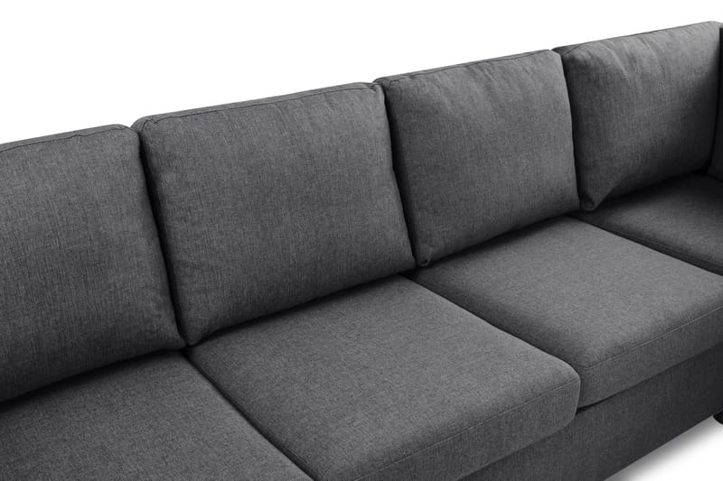 Crazy Limited Edition 4-sits Högervänd L-formad Schäslongsoffa i Tyg - Mörkgrå - Möbler - Soffa - Divansoffor & schäslongsoffa