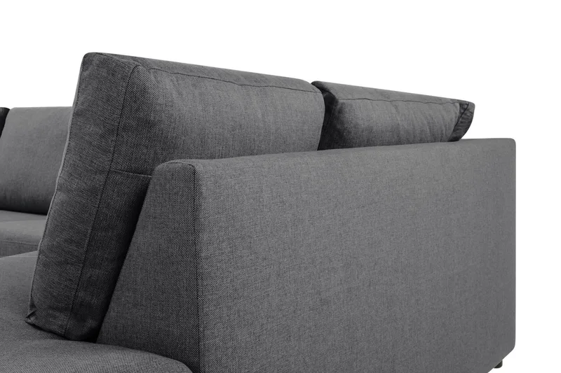 Crazy Limited Edition 4-sits Högervänd L-formad Schäslongsoffa i Tyg - Mörkgrå - Möbler - Soffa - Divansoffor & schäslongsoffa