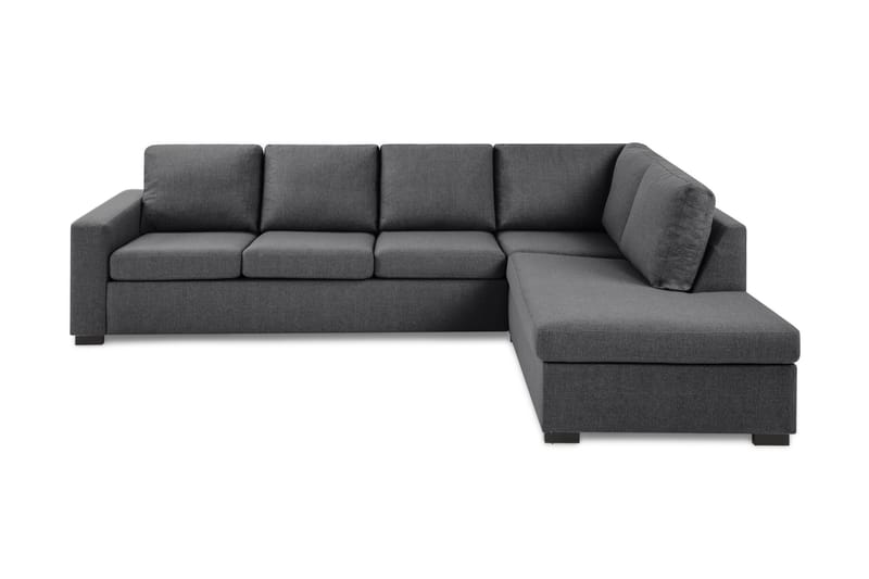 Crazy Limited Edition 4-sits Högervänd L-formad Schäslongsoffa i Tyg - Mörkgrå - Möbler - Soffa - Divansoffor & schäslongsoffa