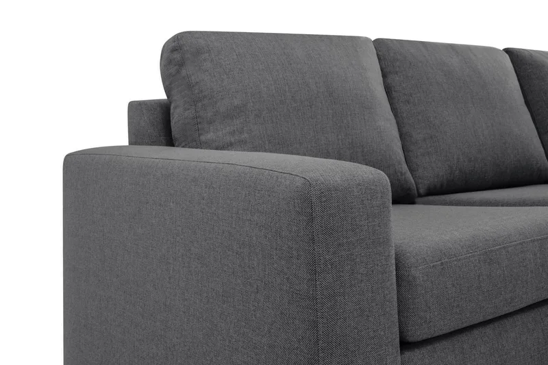 Crazy Limited Edition 4-sits Högervänd L-formad Schäslongsoffa i Tyg - Mörkgrå - Möbler - Soffa - Divansoffor & schäslongsoffa