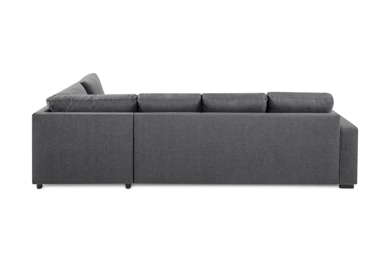 Crazy Limited Edition 4-sits Högervänd L-formad Schäslongsoffa i Tyg - Mörkgrå - Möbler - Soffa - Divansoffor & schäslongsoffa