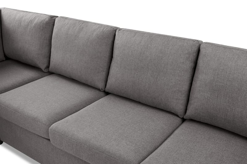 Crazy Limited Edition 4-sits Vänstervänd L-formad Djup Schäslongsoffa i Tyg - Grå - Möbler - Soffa - Divansoffor & schäslongsoffa - 4 sits soffa med divan