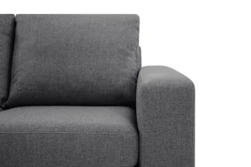 Crazy Limited Edition 4-sits Vänstervänd L-formad Schäslongsoffa i Tyg - Mörkgrå - Möbler - Soffa - Divansoffor & schäslongsoffa