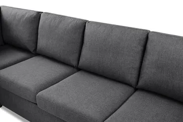 Crazy Limited Edition 4-sits Vänstervänd L-formad Schäslongsoffa i Tyg - Mörkgrå - Möbler - Soffa - Divansoffor & schäslongsoffa