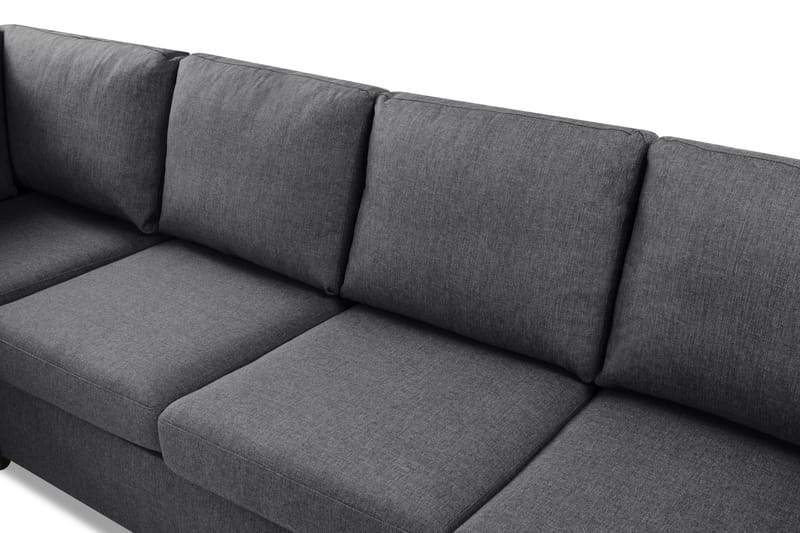 Crazy Limited Edition 4-sits Vänstervänd L-formad Schäslongsoffa i Tyg - Mörkgrå - Möbler - Soffa - Divansoffor & schäslongsoffa