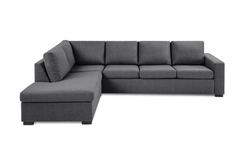 Crazy Limited Edition 4-sits Vänstervänd L-formad Schäslongsoffa i Tyg - Mörkgrå - Möbler - Soffa - Divansoffor & schäslongsoffa