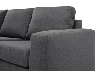 Crazy Limited Edition 4-sits Vänstervänd L-formad Schäslongsoffa i Tyg - Mörkgrå - Möbler - Soffa - Divansoffor & schäslongsoffa
