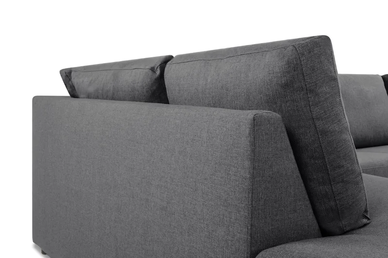 Crazy Limited Edition 4-sits Vänstervänd L-formad Schäslongsoffa i Tyg - Mörkgrå - Möbler - Soffa - Divansoffor & schäslongsoffa