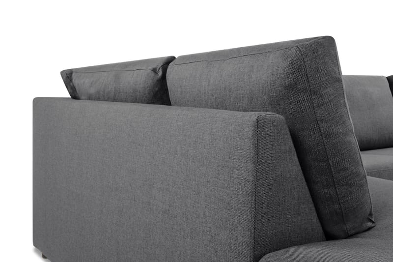Crazy Limited Edition 4-sits Vänstervänd L-formad Schäslongsoffa i Tyg - Mörkgrå - Möbler - Soffa - Divansoffor & schäslongsoffa