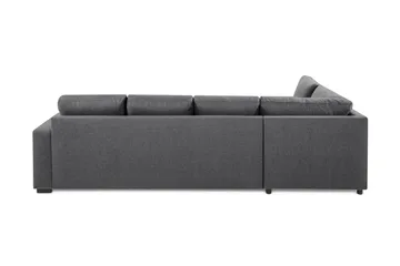 Crazy Limited Edition 4-sits Vänstervänd L-formad Schäslongsoffa i Tyg - Mörkgrå - Möbler - Soffa - Divansoffor & schäslongsoffa