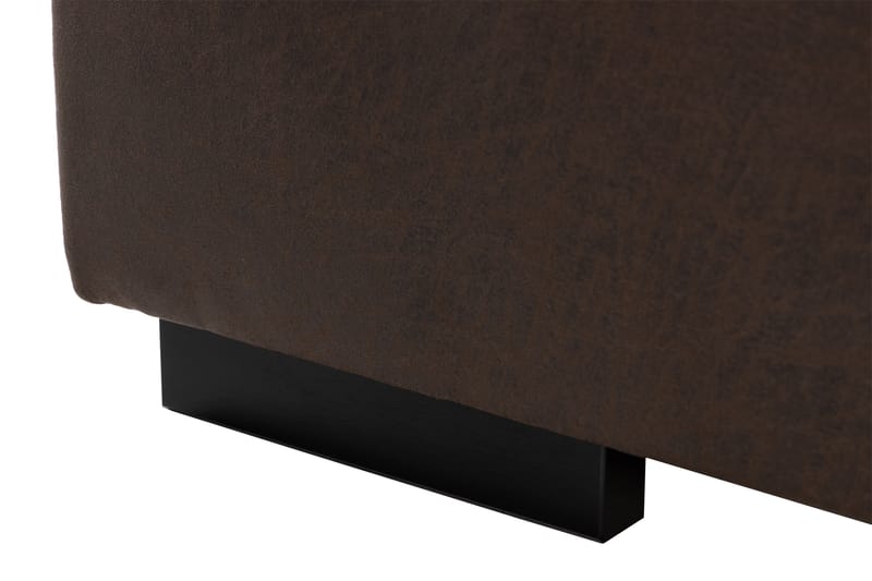 Cuba 4-sits Vänstervänd L-formad Schäslongsoffa i Konstläder/Tyg - Brun / Beige - Möbler - Soffa - Divansoffor & schäslongsoffa