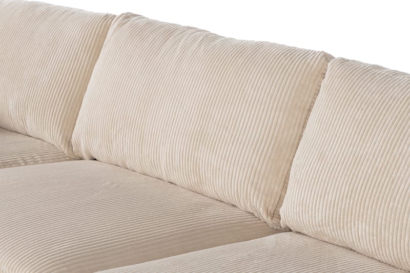 Cuba 4-sits Vänstervänd L-formad Schäslongsoffa i Manchester/Konstläder - Brun / Beige - Möbler - Soffa - Divansoffor & schäslongsoffa