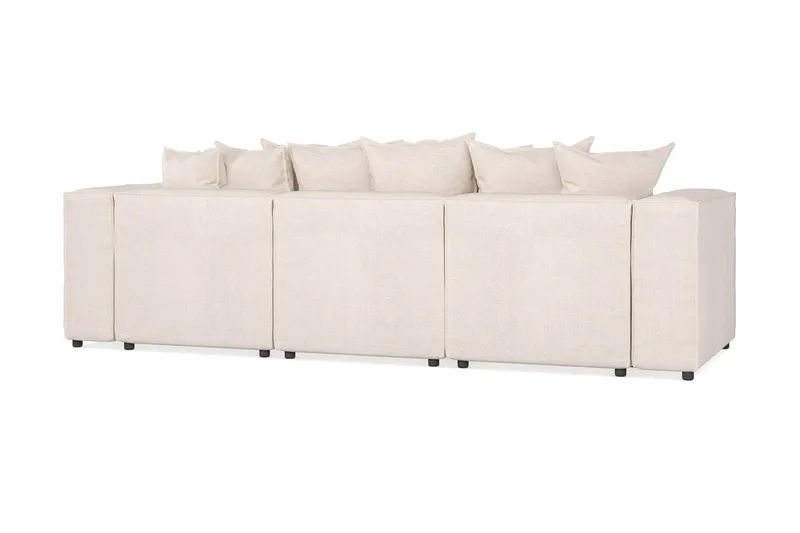 Cubo 4-sits Djup Modulsoffa med Divan i Tyg - Beige - Möbler - Soffa - Divansoffor & schäslongsoffa - 3 sits soffa med divan
