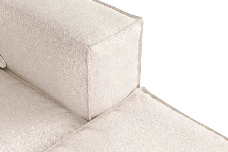 Cubo 4-sits Djup Modulsoffa med Divan i Tyg - Beige - Möbler - Soffa - Divansoffor & schäslongsoffa - 3 sits soffa med divan