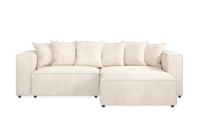 Cubo 4-sits L-formad Djup Modulsoffa med Divan i Manchester - Beige - Möbler - Soffa - Divansoffor & schäslongsoffa