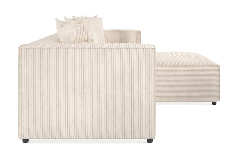 Cubo 4-sits L-formad Djup Modulsoffa med Divan i Manchester - Beige - Möbler - Soffa - Divansoffor & schäslongsoffa