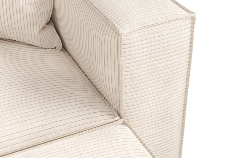 Cubo 4-sits L-formad Djup Modulsoffa med Divan i Manchester - Beige - Möbler - Soffa - Divansoffor & schäslongsoffa