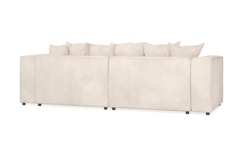 Cubo 4-sits L-formad Djup Modulsoffa med Divan i Manchester - Beige - Möbler - Soffa - Divansoffor & schäslongsoffa